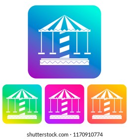 The Carousel Icon Is White In A Square With A Gradient. Logo