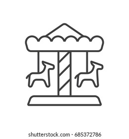Carousel line icon. Amusement park.