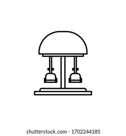 carousel line illustration icon on white background