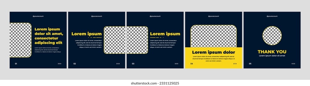 carousel or microblog creative template for social media post