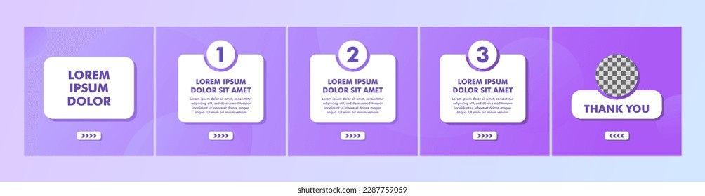 carousel or microblog layout template for social media posts. social media template with purple color