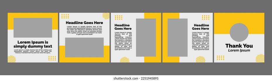 carousel mockup template for social media posts. banner template for advertising