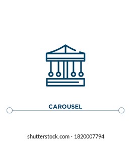 carousel outline vector icon. simple element illustration. carousel outline icon from editable entertainment concept. can be used for web and mobile
