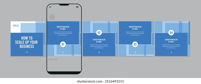 Carrusel Post Design, publicación editable en carrusel de redes sociales, la Plantilla de publicación de carrusel de negocios más atractiva