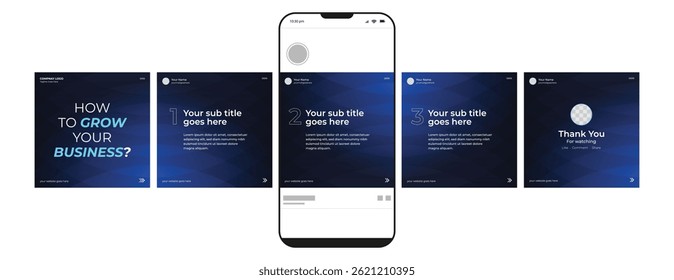 carousel post design, Editable social media carousel post, Most engaging business carousel post template