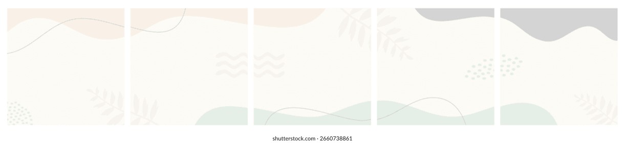 Carousel Post Design Template for Social Media Promotion or Content. Pastel Color Background.
