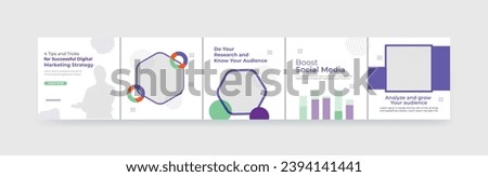 Carousel Post Template, Microblog Carousel Template For Social Media Pos for business.