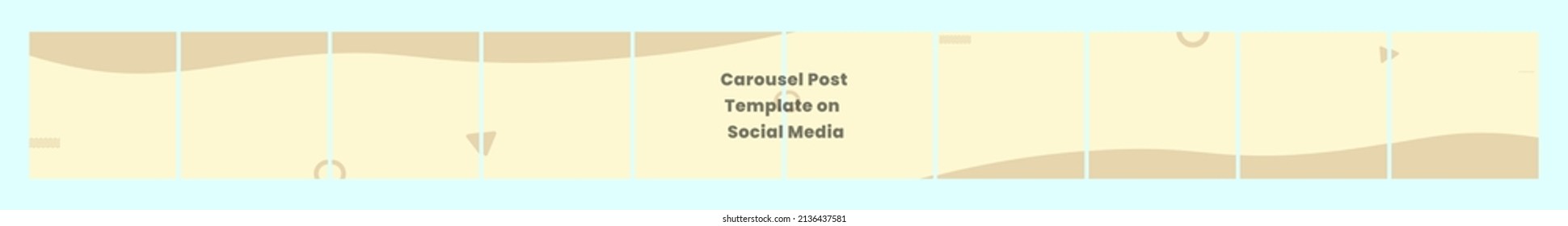 Carousel post template on social media 