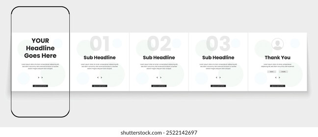 Carousel post template set, Editable carousel template, social media carousel post for business, Simple and minimal carousel banner design