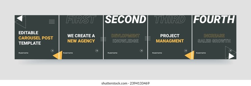 Carousel Post Template, social media carousel post for business.