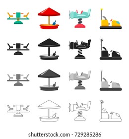 Carousel, rest, holiday and other web icon in cartoon style.Airplane, car, entertainment icons in set collection.