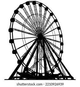 ferris wheel silhouette clip art
