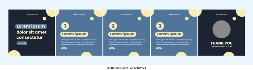 carousel template layout for social media posts