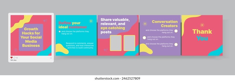Carousel template post For social media, step by step guide to write carousel design template

