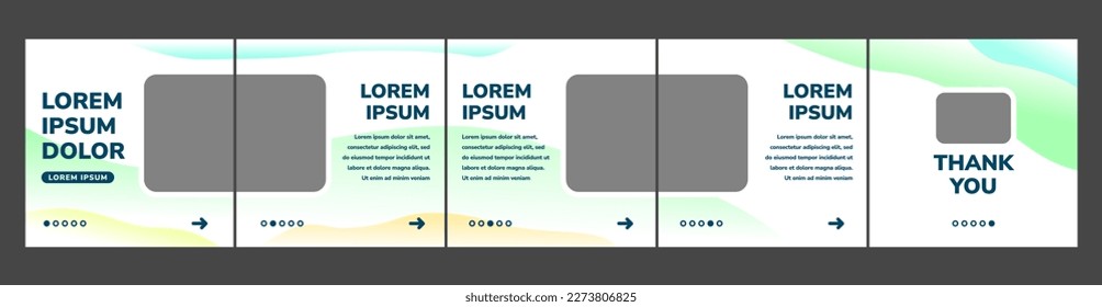 carousel template for social media post. social media template with bright gradient color theme
