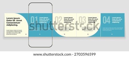 Carousel Template or Social Media Post Layout Design, Set of Business Microblog Carousel Post