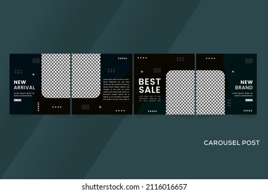 Carousel templates for social post media premium
