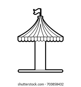 carousel tent isolated icon