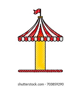 carousel tent isolated icon