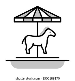 carousel thin line vector icon