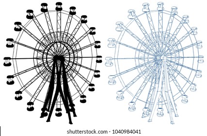 Carousel Vector Illustration Isolated On White Background 51