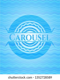 Carousel water representation emblem background.