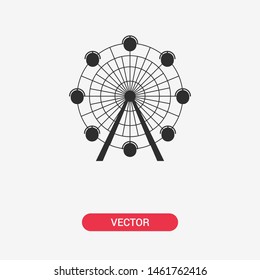 Carousel wheel. Ferris wheel icon. Carousel. Vector