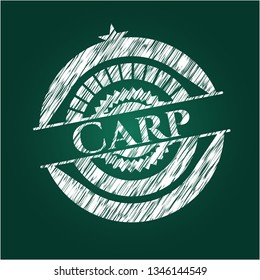 Carp chalkboard emblem