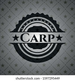 Carp dark emblem. Retro. Vector Illustration. Detailed.