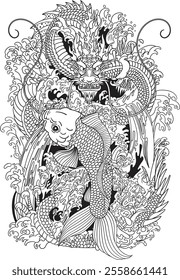 Carp and Dragon reflects the headmaster’s unique style, symbolizing perseverance, transformation, and strength through vivid imagery and bold themes rooted in traditional symbolism.