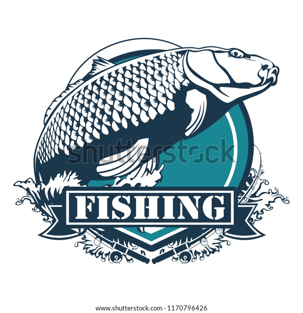 Carp Fish Fishing Club Sign Emblem Stock Vector (royalty Free) 1170796426