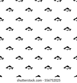 Carp fish pattern. Simple illustration of carp fish vector pattern for web design
