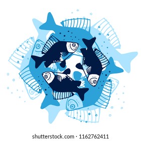 Carp fish vector illustration