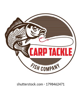 Ilustración vectorial de los peces carpa, bueno para la distribución de empresas de pescado y también para el proveedor de la tienda de pesca