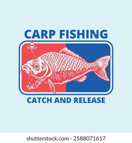 CARP FISHING CNR logo illustration vector design