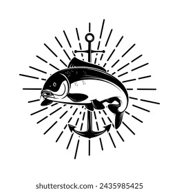 carp fishing labels. Design elements for label, emblem for fishing club. 
