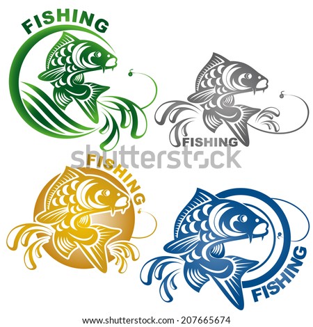 Download 「Carp Fishing Logo」のベクター画像素材（ロイヤリティフリー） 207665674 ...
