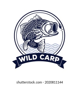 Carp Fishing Logo Good Fishing Tournament Stock Vector (Royalty Free ...