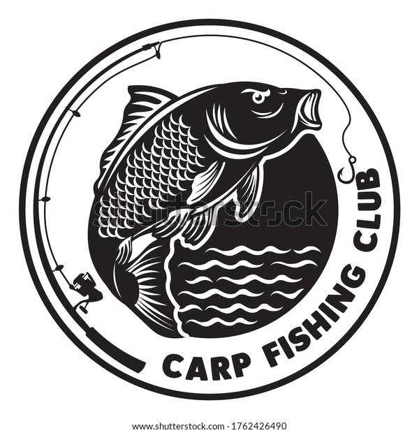 Carp Fishing logo, good for fishing\
tournament event and Fresh Fish Company\
Business