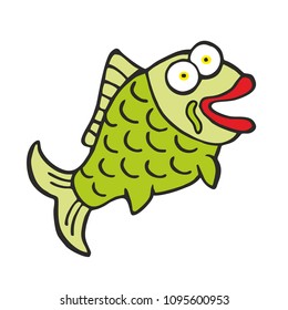 carp fishing pool illustration vector