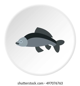 Carp icon. Flat illustration of carp vector icon for web