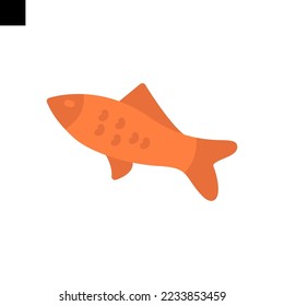 carp icon flat style vector