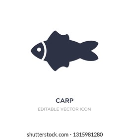 carp icon on white background. Simple element illustration from Animals concept. carp icon symbol design.