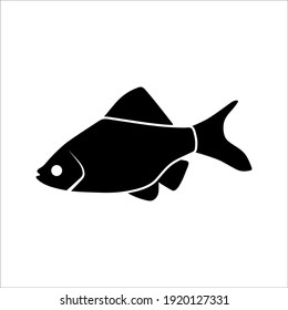 Carp icon symbol. Premium quality isolated on white background. color editable