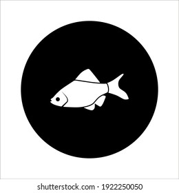 Carp icon symbol. Premium quality isolated on white background. color editable