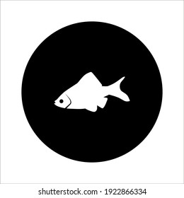 Carp icon symbol. Premium quality isolated on white background. color editable