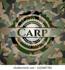 Carp on camouflage texture