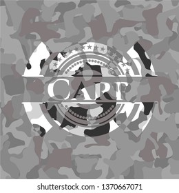Carp on grey camo pattern