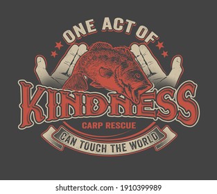 Carp Rescue vector design for your apparel