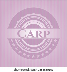 Carp retro pink emblem